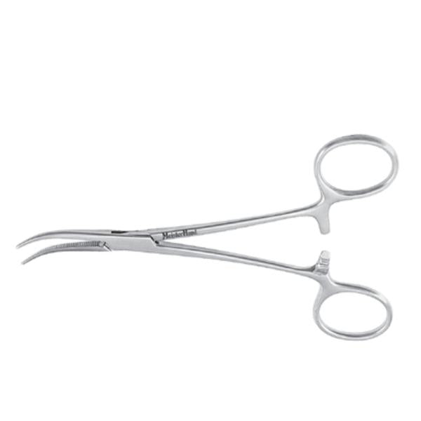 Miltex-Integra Forcep Hemostatic Dandy Meister-Hand 5-1/2" Serrated Curved Sideway Ss Ea - MH7-102