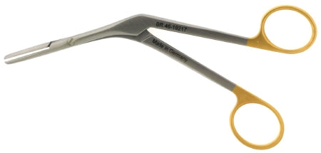 BR Surgical - Turbinate Forceps 6-3/4 Inch Length OR Grade German Stainless Steel / Tungsten Carbide NonSterile NonLocking Finger Ring Handle Straight Atraumatic Carbide Jaws - BR46-19217