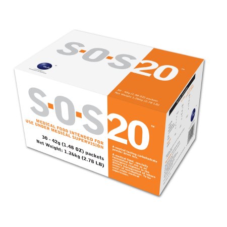S.O.S. 20 - Carbohydrate Oral Supplement Neutral Flavor 42 Gram Individual Packet Powder - 52278