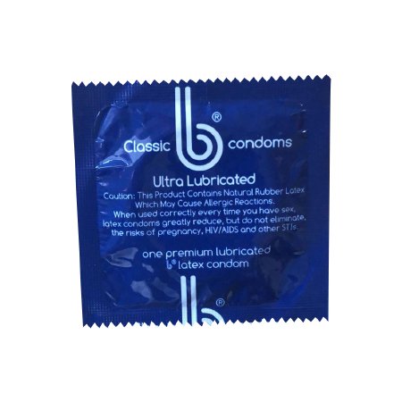 B Holding Group Condom Lubricated One Size Fits Most 1,000 Per Case - 01-01-001