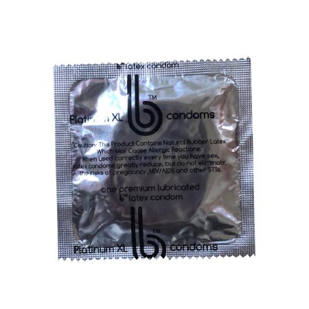 B Holding Group Condom Platinum Xl B Lubricated Large 1,000 Per Case - 01-01-002