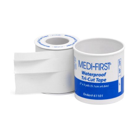 Medi-First - Medical Tape Waterproof Adhesive 3/8 / 5/8 / 1 Inch X 5 Yard White NonSterile - 61101