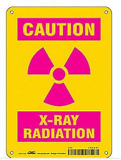 Grainger Caution Sign Caution X-Ray Radiation - 452A47