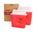 Sharps Assure - Mailback Sharps Container 12-1/4 L X 4-3/4 W X 10-1/2 H Inch 5.4 Quart Translucent Red Base / Translucent White Lid Horizontal Entry - SA5QU2