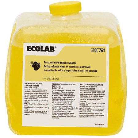 Ecolab Peroxide Multi-Surface - Surface Disinfectant Cleaner Peroxide Based Manual Pour Liquid 2 Liter Jug Scented NonSterile - 6100791