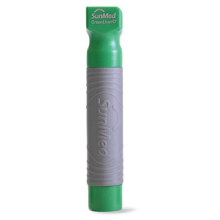 Sun Med Laryngoscope Handle Greenline/D Greenline Fiberoptic Penlight Handle - 5-5338-10
