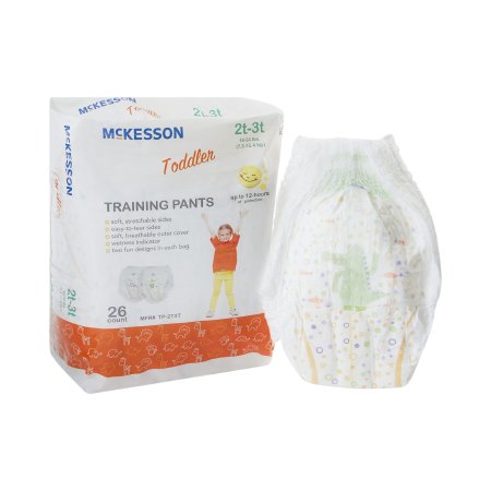 McKesson - Unisex Toddler Training Pants Pull On with Tear Away Seams Size 2T to 3T Disposable Heavy Absorbency - TP-2T3T