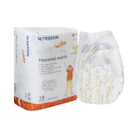 McKesson - Unisex Toddler Training Pants Pull On with Tear Away Seams Size 4T to 5T Disposable Heavy Absorbency - TP-4T5T
