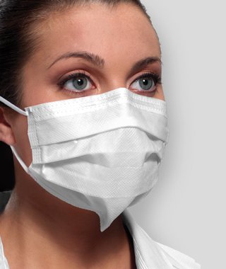 Ultra Sensitive - Procedure Mask Pleated Earloops One Size Fits Most White NonSterile ASTM Level 3 Adult - Crosstex - GCFCXSSF