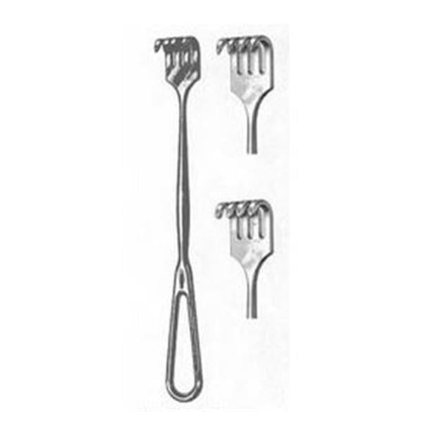 Miltex-Integra Retractor Volkman 8-3/4" Blunt 6 Prong Stainless Steel Ea - 11-554