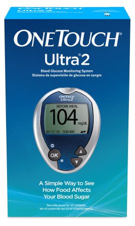 Lifescan Blood Glucose Meter Onetouch Ultra 2 5 Second Results Stores Up To 500 Results With Date And Time No Coding Required - 53885004601