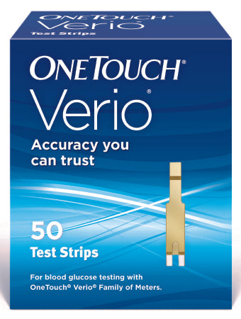 Lifescan Blood Glucose Test Strips Onetouch Verio 50 Strips Per Box Our Smallest Sample Size Ever At 0.4 Microliter And Fast Results In Just 5 Seconds For Onetouch Verio Meter - 53885027150