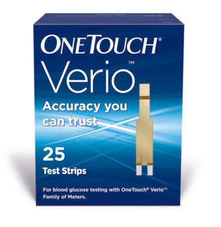 Lifescan Blood Glucose Test Strips Onetouch Verio 25 Strips Per Box Our Smallest Sample Size Ever At 0.4 Microliter And Fast Results In Just 5 Seconds For Onetouch Verio Meter - 53885027025