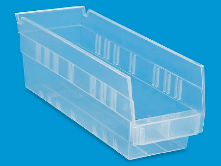 ULINE - Shelf Bin Uline Clear Plastic 4 X 4 X 12 Inch - S-16292