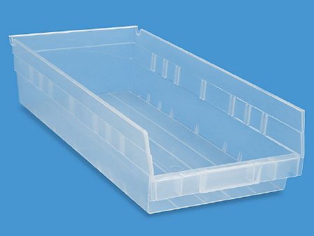 ULINE - Shelf Bin Uline Clear Plastic 4 X 8-1/2 X 18 Inch - S-16297