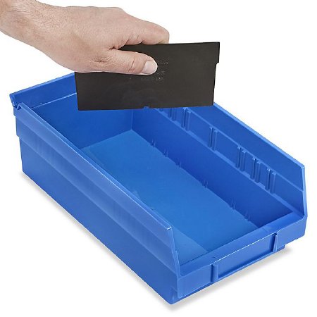 Uline - Bin Divider 4 X 7 Inch Black Plastic - S-13397D