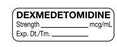 United Ad Label Pre-Printed Label Anesthesia Label Dexmedetomidine Mcg/Ml White 1/2 X 1-1/2 Inch - ULAL1501