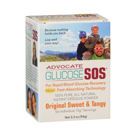 Glucose SOS - Glucose Supplement 6 per Box Powder Sweet and Tangy Flavor - GL-SOS-ST
