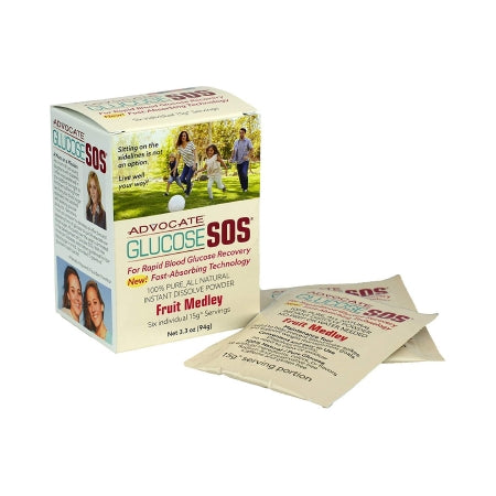 Glucose SOS - Glucose Supplement 6 per Box Powder Fruit Medley Flavor - Pharma Supply - GL-SOS-FM