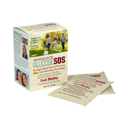 Glucose SOS - Glucose Supplement 6 per Box Powder Fruit Medley Flavor - GL-SOS-FM
