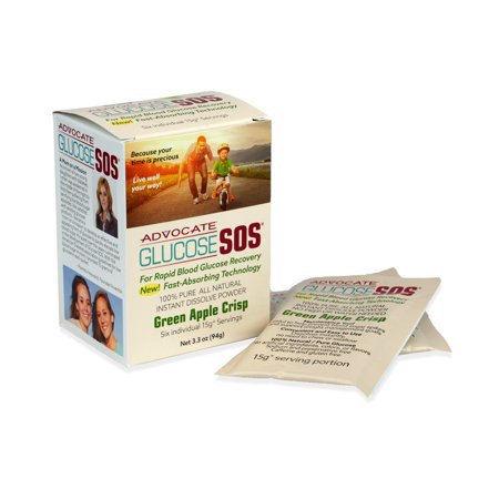 Pharma Supply Glucose Supplement Glucose Sos 6 Per Box Powder Green Apple Flavor - GL-SOS-GA