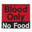 Marketlab Magnet Label Red/Black Blood Only No Food 2/Pk - 1010