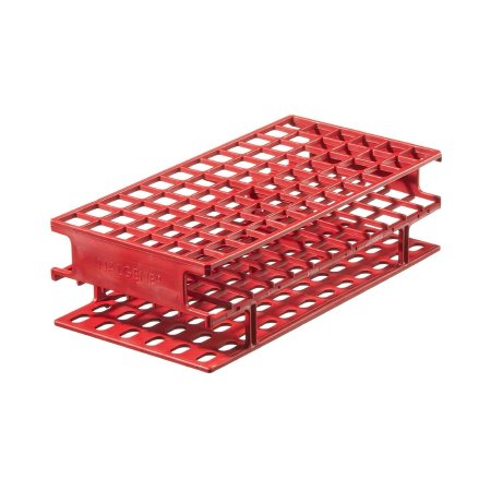 Nalgene Unwire - Centrifuge Tube Test Tube Rack 72 Place 13 mm Tube Size Red 2-1/4 X 4 X 7-3/4 Inch - 5976-0513