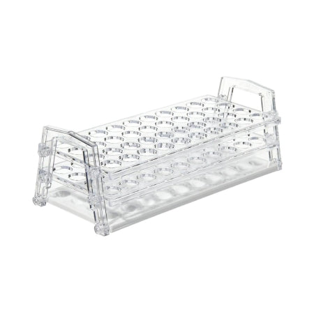 Nalgene - Storage Test Tube Rack 40 Place 16 to 20 mm Tube Size Clear 4-1/2 X 11 Inch - 5929-0020