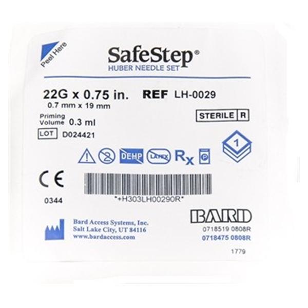 Bard Access Systems Kit Port Access Y-Site Safestep 19Gx1" With Sodium Chloride Lf Sterile 5/Ca - PA-0034YN