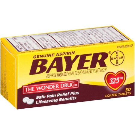 Rj General Aspirin, Tab 325Mg (2/Pk 50Pk/Bx) - 29723