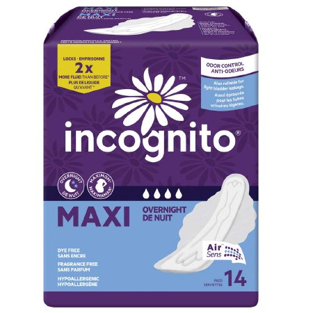 First Quality Feminine Pad Incognito Maxi With Wings Overnight Absorbency - 10003894