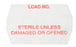 Sps Medical Supply Pre-Printed / Write On Label Advisory Label Load No. Sterilized Unless Damaged Or Opened White - SUD-010-M-R