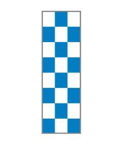 Key Surgical - Pre-Printed Label Multipurpose Label Blue / White Tape Checkerboard Patterned 1/4 Inch - T-220-0102