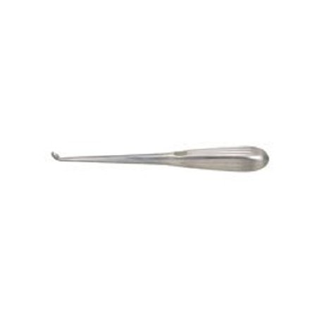 Miltex Bone Curette  Spratt 9 Inch Length Single-Ended Hollow Handle With Grooves Size 6 Tip Angled Oval Cup Tip - 26-1735