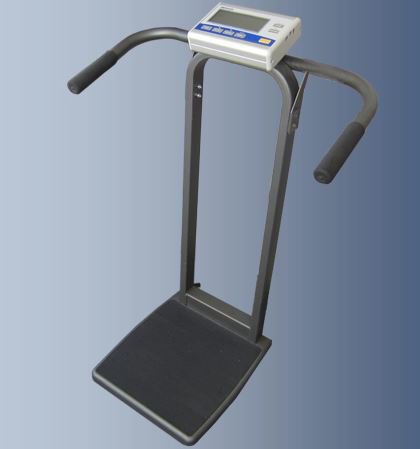 Befour - Column Scale with Handrail Smart View Display 750 lbs. Capacity Black / Gray Battery Operated - MX308