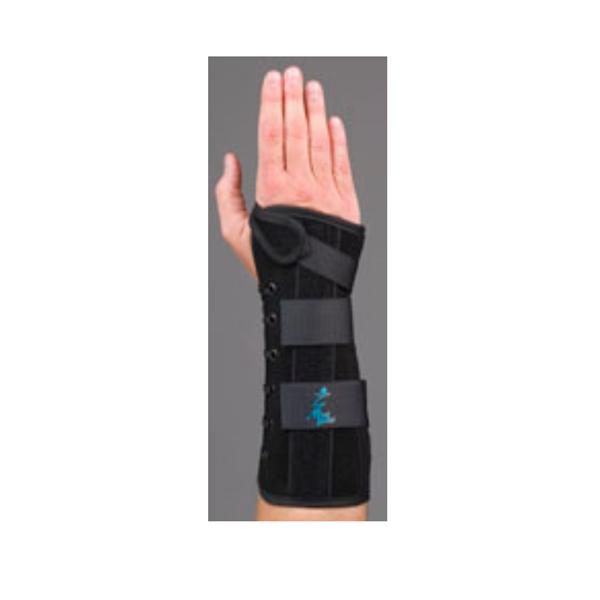 Medical Specialties Brace Lacer Wrist Suede Black Size 10.5" Medium Left Ea - 223954