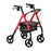 Nova Ortho-Med 4 Wheel Rollator Star 8 Red Aluminum Frame - 4258RD