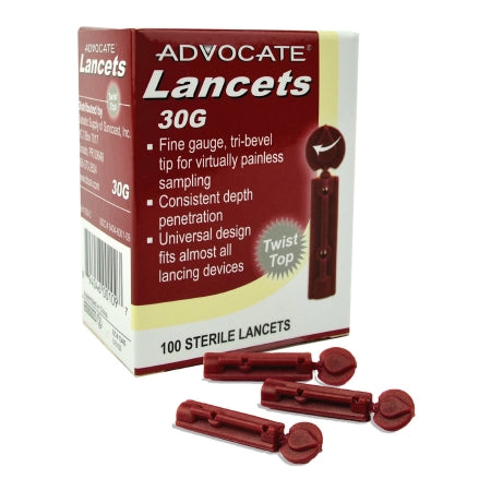 Advocate - Lancet Safety Lancet Needle 30 Gauge Twist Top Activation - 308