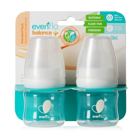 Evenflo Baby Bottle  Feeding Balance + Standard Neck 2 Oz. Plastic - 1092211
