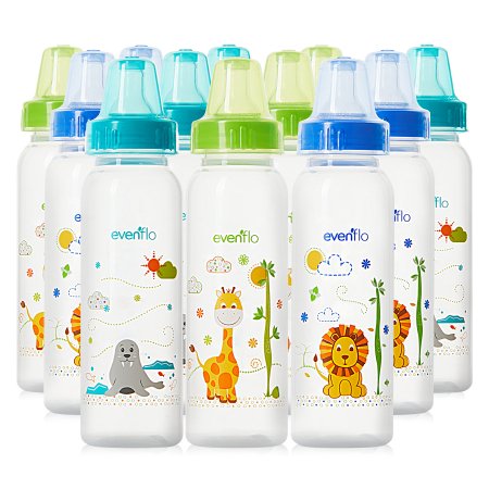 Evenflo Baby Bottle  Classic Prints 8 Oz. Polypropylene - 1338611