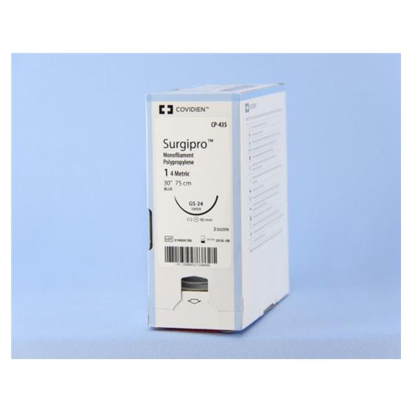 Medtronic MITG-Covidien Suture 1 Polypropylene Gs-24 Surgipro Blue 30" Monofilament 36/Ca - CP435