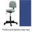 Oakworks Stool Exam Premium Ocean Casters Backrest 5 Leg Ea - 60397