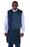 Wolf X-Ray Apron, Xray Apron Vest & Skirtw/Thyroid Collar Navy Blu Lg - 66083TC-22