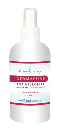 Safe N Simple Antimicrobial Wound Cleanser Simpurity Dermapure 8 Oz. Pump Bottle Nonsterile - SNS51118