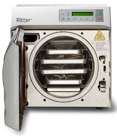 Midmark Ritter M9D Tabletop Autoclave Steam 9 Inch Diameter X 15 Inch Depth Manual Door - M9D-042