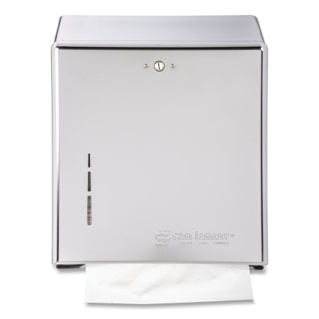 San Jamar - Paper Towel Dispenser Chrome Steel Manual 500 Multifold / 300 C-Fold Wall Mount - Lagasse - SJMT1900XC