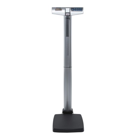 Health O Meter - Column Scale with Height Rod LCD Digital Display 250 kg Capacity Gray Battery Operated - 500KG-BT
