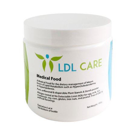 LDL Care - Lipid Metabolism Oral Supplement Unflavored 100 Grams Jar Powder - Solace Nutrition - 4007