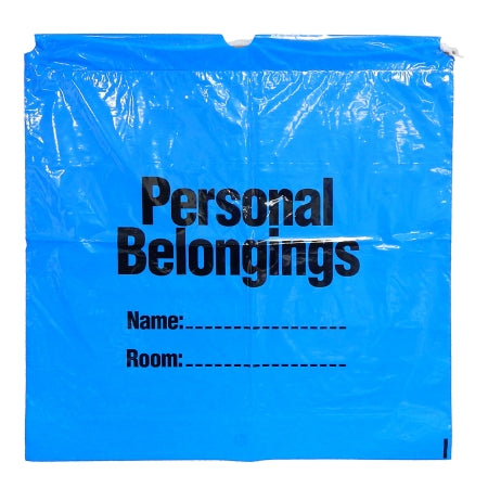 Medegen Medical Products - Patient Belongings Bag 20 X 20 Inch Plastic Drawstring Closure Blue - DSPB2020B