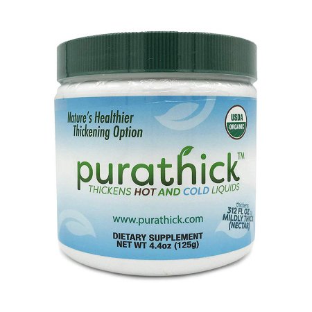 purathick - Beverage Thickener 4.4 oz. Jar Unflavored Powder Consistency Varies By Preparation - GEL-PUR-001